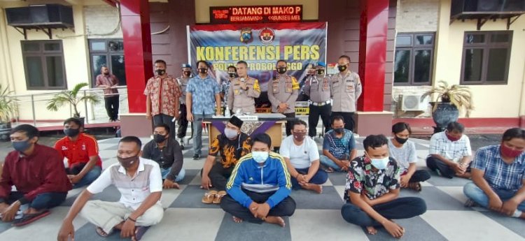 Kepolisian Polres Probolinggo, saat menggelar konferensi pers. /RMOLJatim