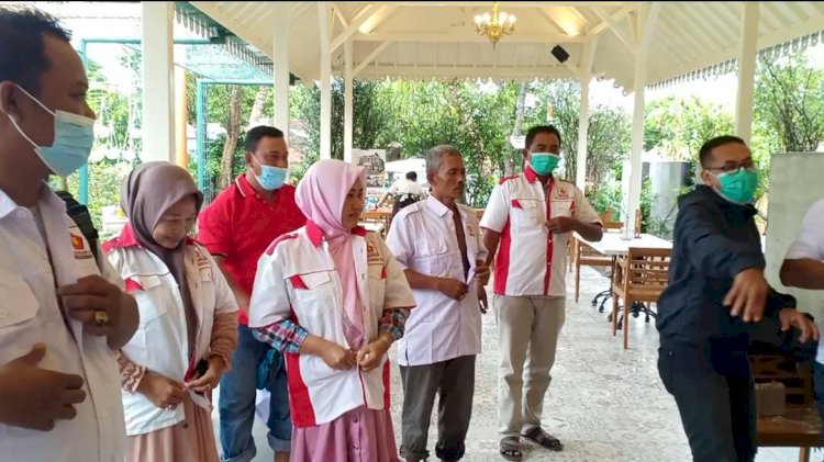 Pengurus PAC Gerindra yang mengundurkan diri/RMOLJatim