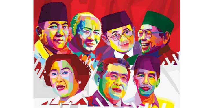Ilustrasi 7 Presiden Republik Indonesia/Repro 