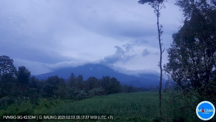 Visual Gunung Raung pada ³ Februari /dok PPGA