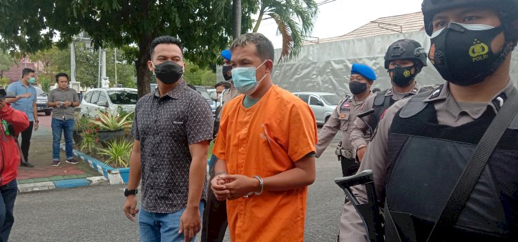 Kasatreskrim Polres Ngawi AKP I Gusti Agung Ananta Pratama saat press release kasus persetubuhan