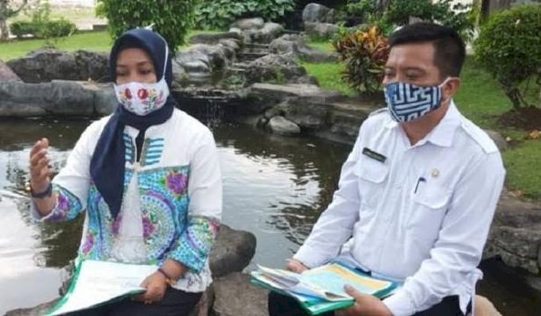 Amin Wachid, Kadindik Kota Mojokerto bersama Walikota Mojokerto Ning Ita/RMOLjatim