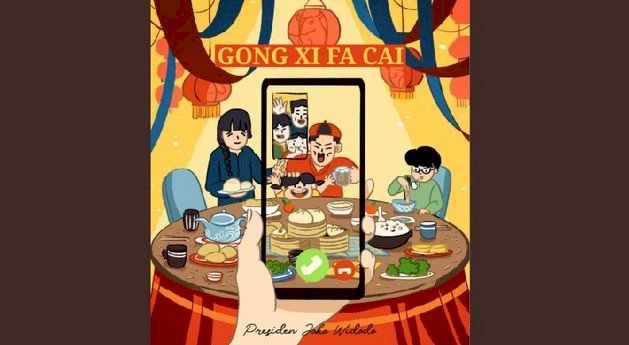 Gambar karikatur yang di upload Presiden Joko Widodo dalam akun Twitternya/Repro