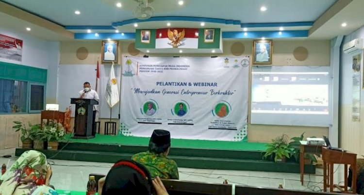 Suasana pelantikan HIPMI secara virtual/RMOLJatim