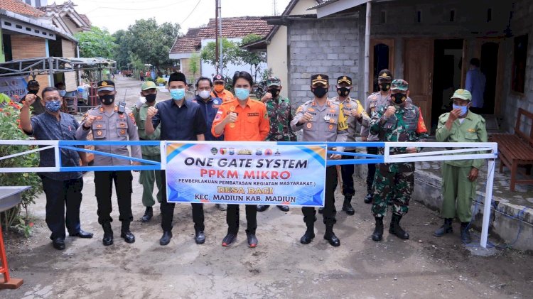 Acara peresmian posko PPKM berbasis mikro di wilayah kabupaten Madiun 