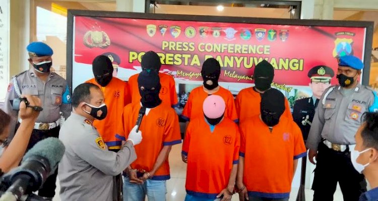 Kapolresta Banyuwangi, Kombes Arman Asmara saat pres rilis/RMOLJatim