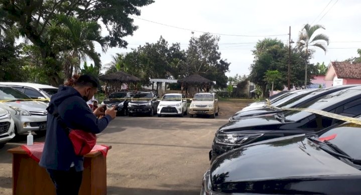 Belasan Mobil yang Berhasil Diamankan Oleh Polres Malang/ RMOLJatim