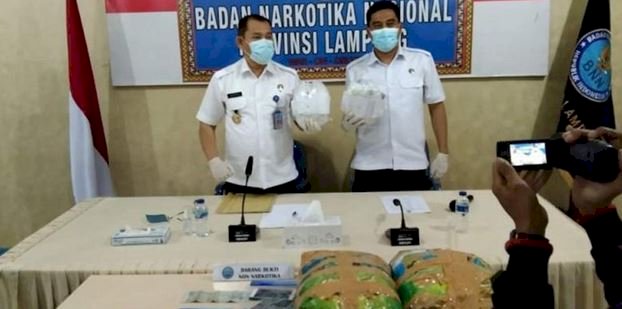 BNNP Lampung ekspose penyelundupan sabu/Ist