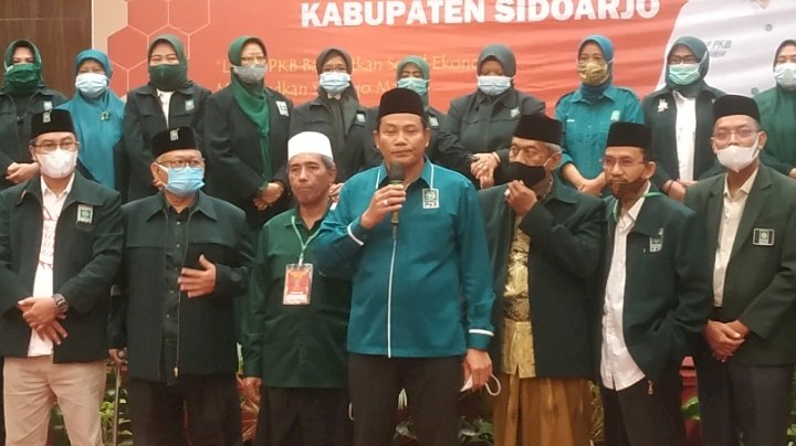 Ketua DPC PKB Sidoarjo H Subandi saat sampaikan pidato politiknya