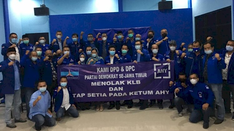 Ikrar dukungan DPD dan DPC Partai Demokrat se-Jatim/RMOLJatim
