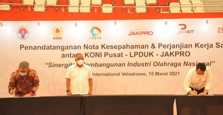 MoU KONI Pusat dengan LPDUK dan Jakpro/RMOLJatim 