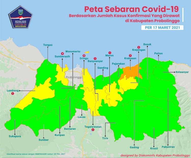 Peta Sebaran Covid-19 di Kabupaten Probolinggo/Ist