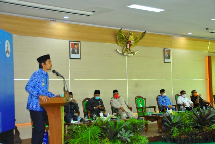 Bupati Madiun H Ahmad Dawami saat memberikan sambutan dalam Musrenbang Kabupaten Madiun tahun 2021/Ist