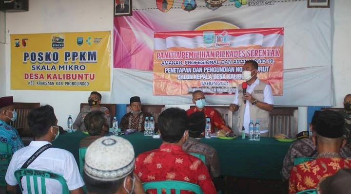 Suasana pengambilan nomor urut Cakades di Desa Kalibuntu, Kecamatan Kraksaan/RMOLJatim