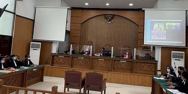 Sidang perkara dugaan penyebaran berita bohong dengan terdakwa Jumhur Hidayat di Pengadilan Negeri Jakarta Selatan/Repro