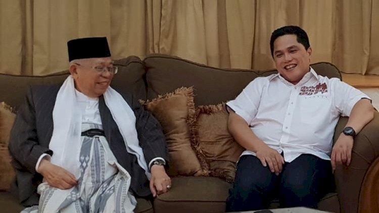 Wapres Ma'ruf Amin dan Eric Thohir