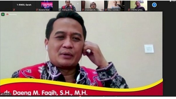 Ketua Umum Pengurus Besar Ikatan Dokter Indonesia (PB IDI), dr. Daeng M Faqih dalam konferensi pers Morinaga Chil*Go! pada 25 Maret 2021/Repro