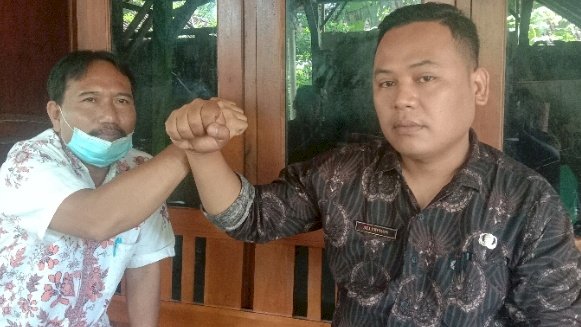 Kades Kawu bersama Marsono Kasun Cangakan