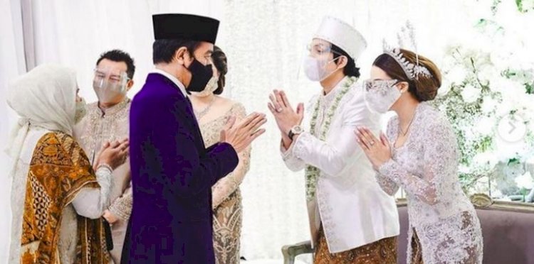 Presiden Joko Widodo bersama ibu negara Iriana Jokowi menghadiri pernikahan Atta Halilintar dan Aurel Hermansyah/Net