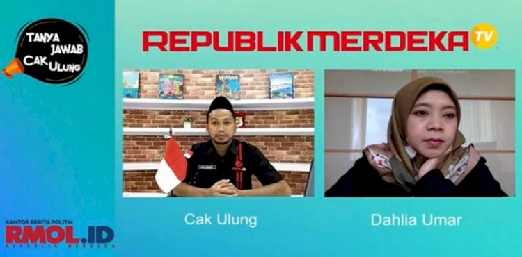 Ketua Network for Indonesia Democratic Society (Netfid) Dahlia Umar dalam program acara Tanya Jawab Cak Ulung/Repro