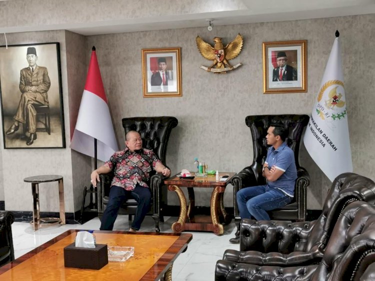 Ketua DPD RI berbincang serius dengan Anindya Bakrie, wakil ketua umum Kadin Indonesia/Ist