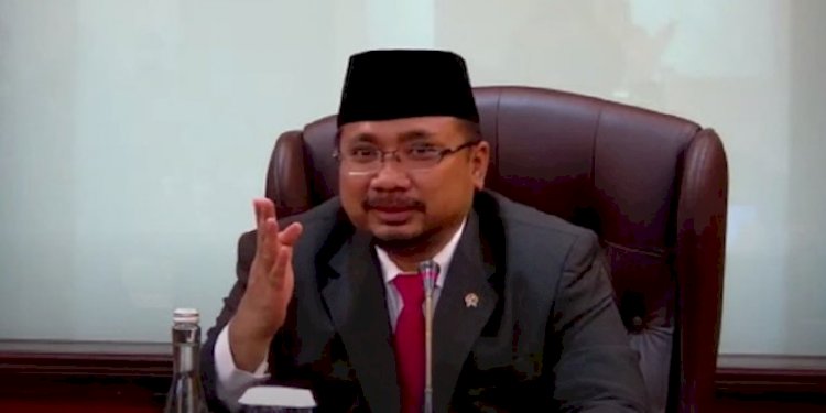 Menteri Agama Yaqut Cholil Qoumas menyampaikan pernyataan kontroversi bahwa Kemenag hadiah negara untuk NU/Ist