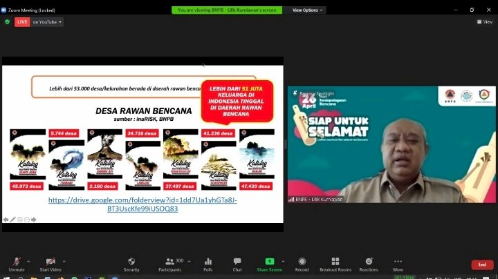 Lilik Kurniawan, Kepala Deputi II BNPB saat memberikan paparan/Ist