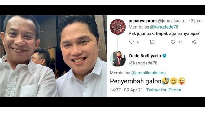 Kristia Budhyarto dan balasan twittan penyembah berhalah/Net