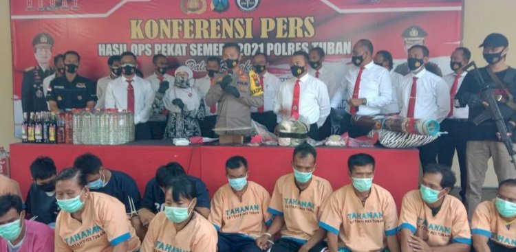 Polres Tuban rilis hasil tangkapan/Ist