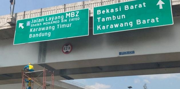 Jalan tol layang Japek kini bernama Jalan Layang MBZ Sheikh Mohamed Bin Zayed/Net