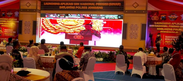 suasana peluncuran aplikasi SIM Presisi Nasional/RMOLJatim