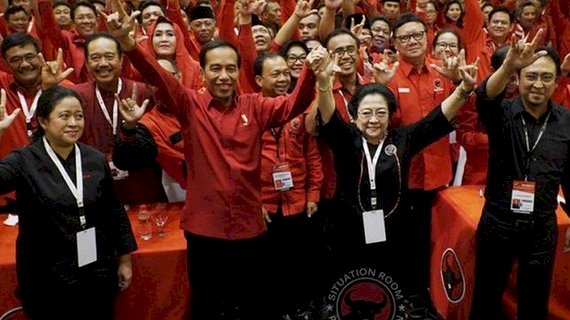 Jokowi bersama Megawati, Nanan dan Puan/Net