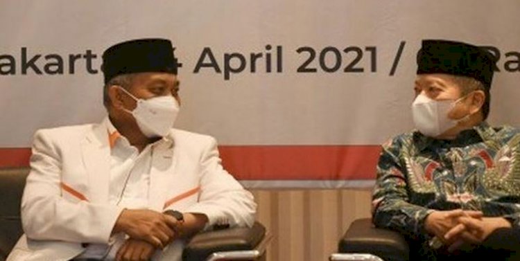 Presiden PKS Ahmad Syaikhu dan Ketua Umum PPP Suharso Monoarfa/Net