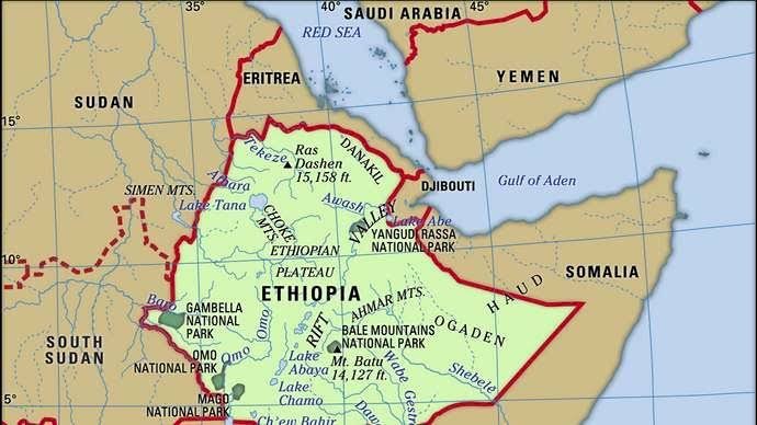 Peta nePeta negara Ethiopia/Netgara Ethiopia/Net