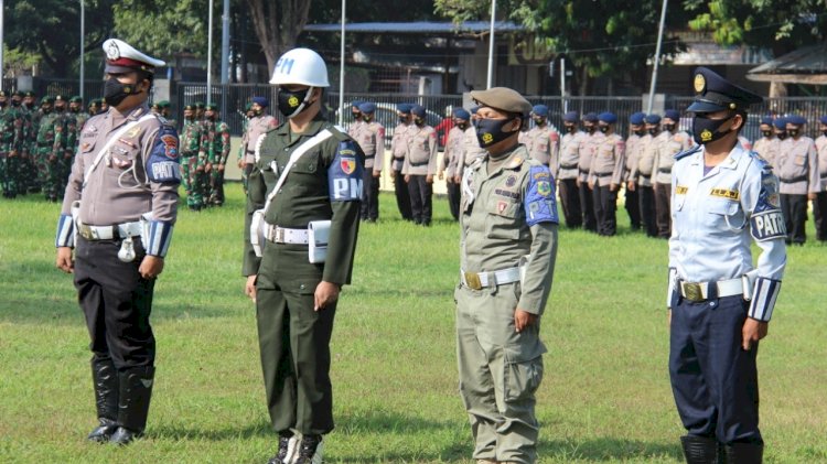 Personil gabungan di Bondowoso