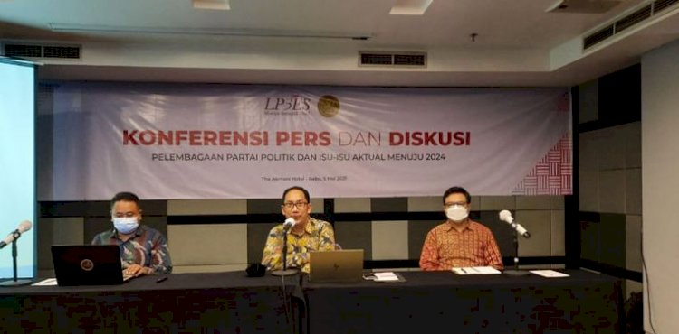 LP3Es saat rilis hasil survei terkait Pilpres 2024/Ist