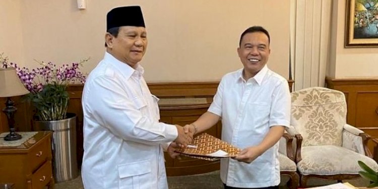 Ketua Umum Gerindra Prabowo Subianto dan Ketua Harian Gerindra Sufmi Dasco Ahmad/Net