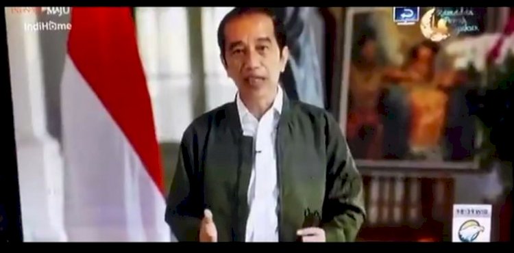 Presiden Joko Widodo menyampaikan pesan larangan mudik/Repro