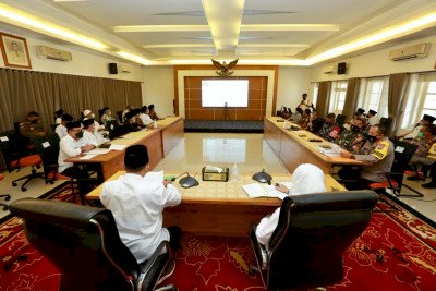 Rakor penyelenggaraan salat Idul Fitri 1442 H/Dok Hms