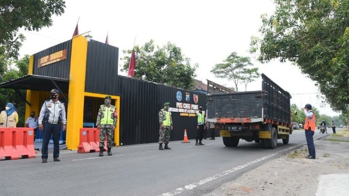 Pos penyekatan di Lamongan / RMOLjatim