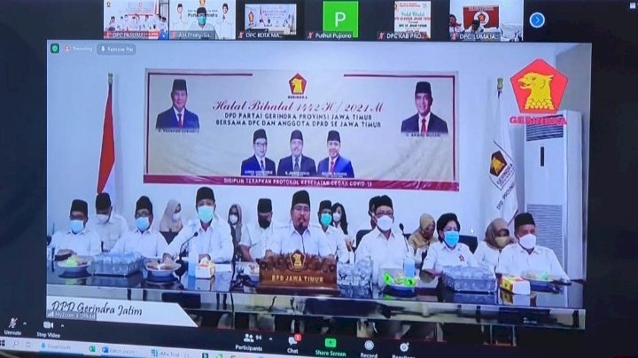 Halal bihalal virtual Gerindra Jatim