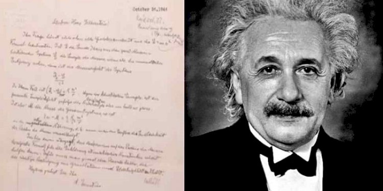 Albert Einstein dan suratnya/Net