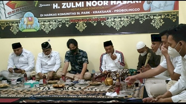 Suasana halal bihalal Partai Gerindra Kabupaten Probolinggo, dengan mengundang Zulmi Nor Hasani. /RMOLJatim