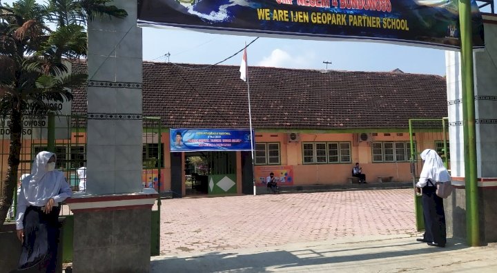 Salah satu sekolah di Bondowoso yg sudah lakukan PTM/RMOLJatim