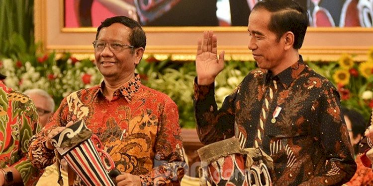 Presiden RI Joko Widodo dan Menko Polhukam Mahfud MD/Net