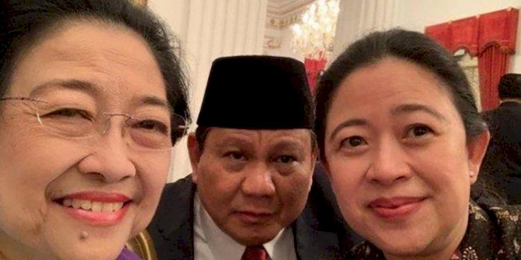 Megawati-Prabowo-Puan dalam satusempatan/Net