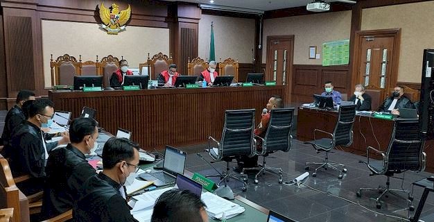 Sidang perkara suap bansos yang menghadirkan Mantan Kuasa Pengguna Anggaran (KPA) pengadaan bantuan sosial (bansos) sembako Covid-19 di Kementerian Sosial (Kemensos), Adi Wahyono/RMOL