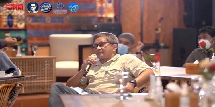 Rocky Gerung saat menjadi pembicara diskusi Secangkir Opini/RMOL