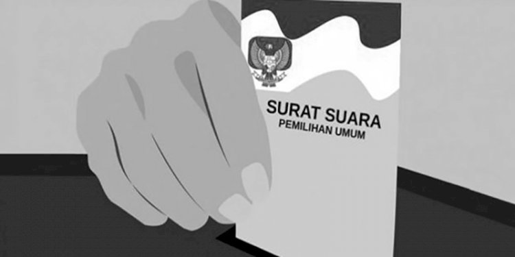 Ilustrasi surat suara pemilu/Net