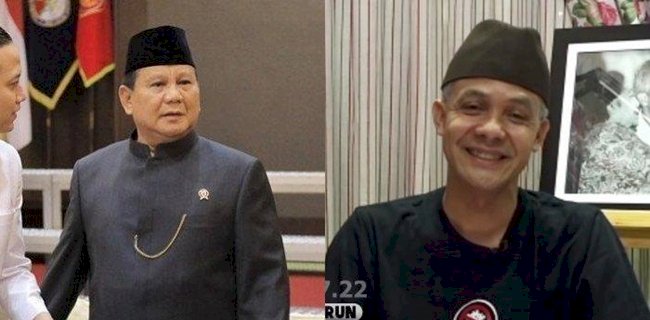 Dari kiri ke kanan: Ketua Umum Partai Gerindra yang kini menjabat sebagai Menteri Pertahanan, Prabowo Subianto, dan Politisi PDIP yang kini menjabat sebagai Gubernur Jawa Tengah, Ganjar Pranowo/Repro